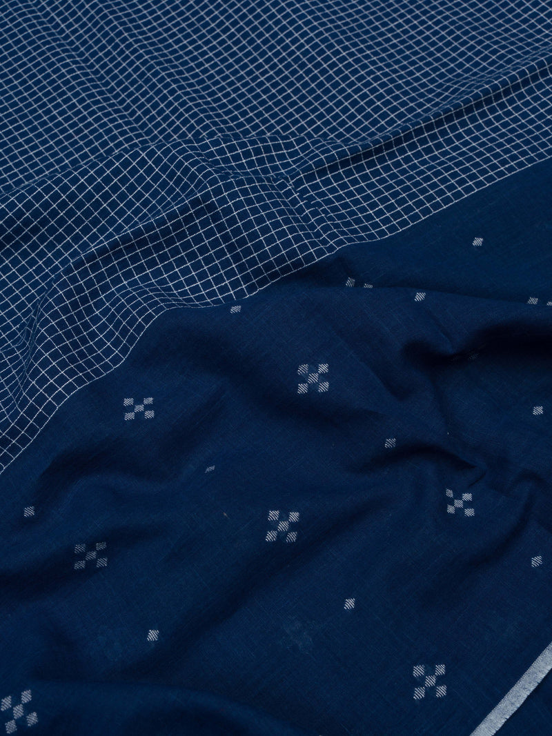 Natural Indigo Exclusive Handwoven Jamdani Saree