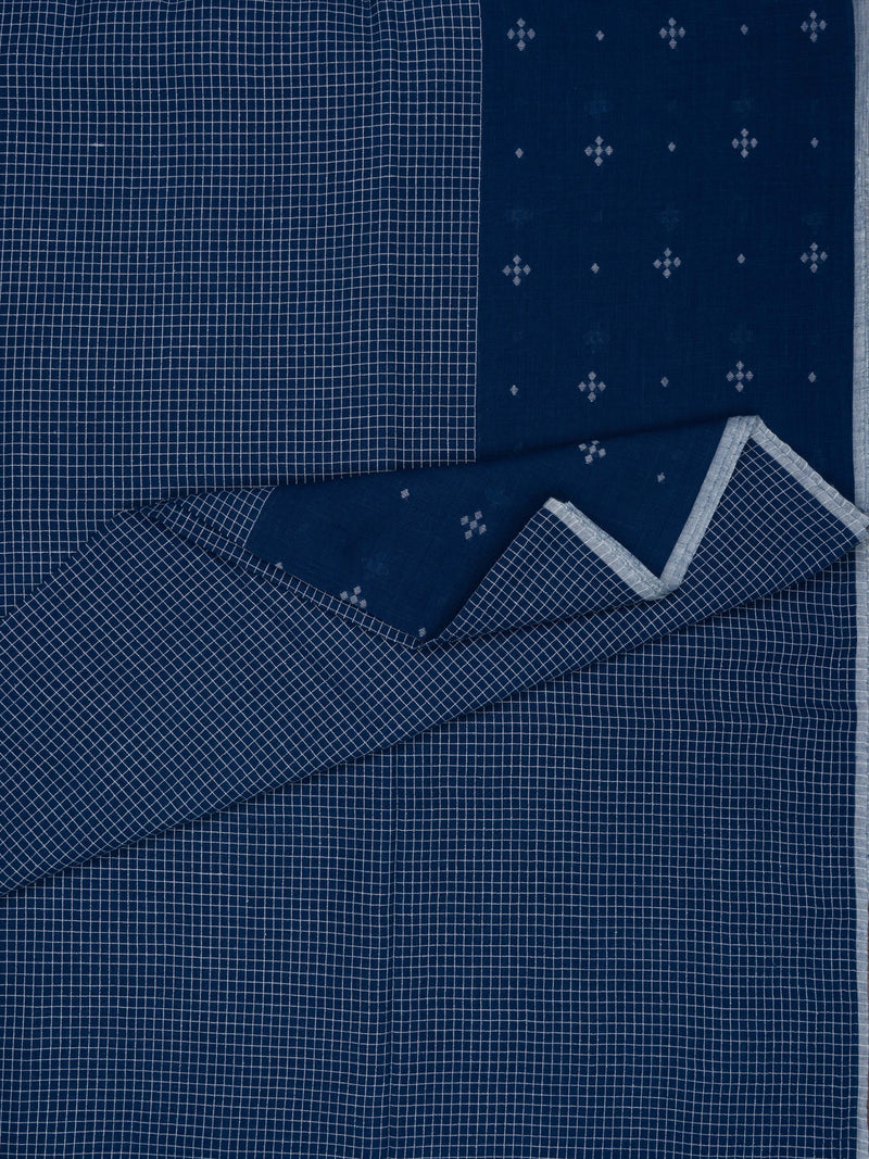 Natural Indigo Exclusive Handwoven Jamdani Saree