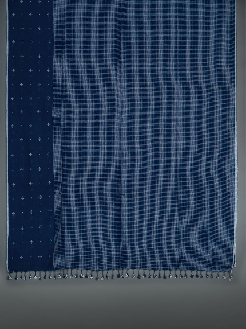 Natural Indigo Exclusive Handwoven Jamdani Saree