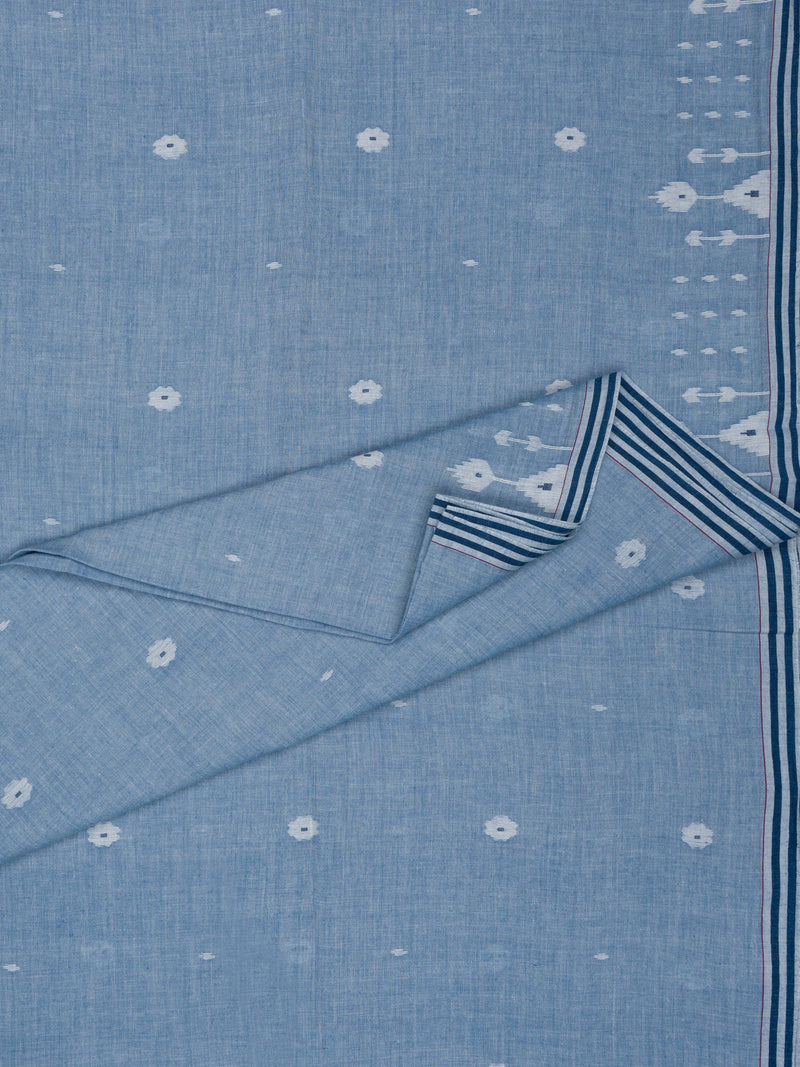 Indigo Blue Exclusive Handwoven Jamdani Saree