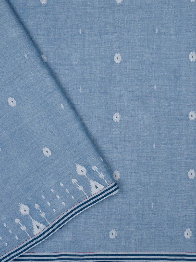Indigo Blue Exclusive Handwoven Jamdani Saree