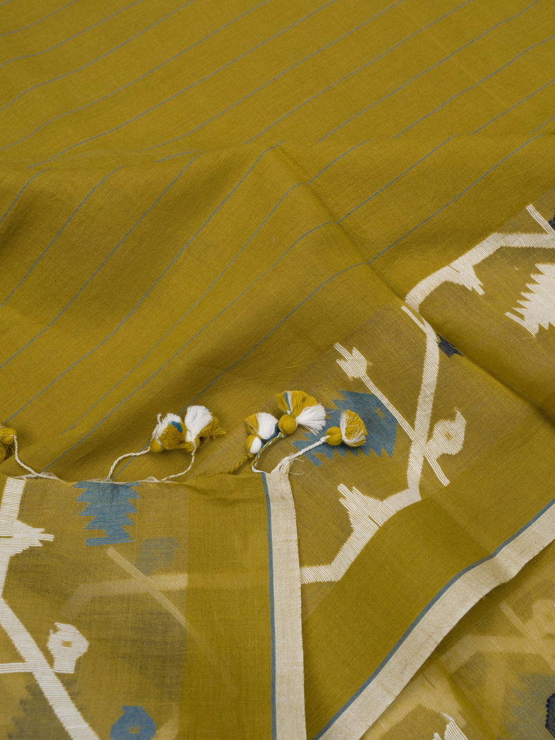 Marigold Exclusive Handwoven Jamdani Saree