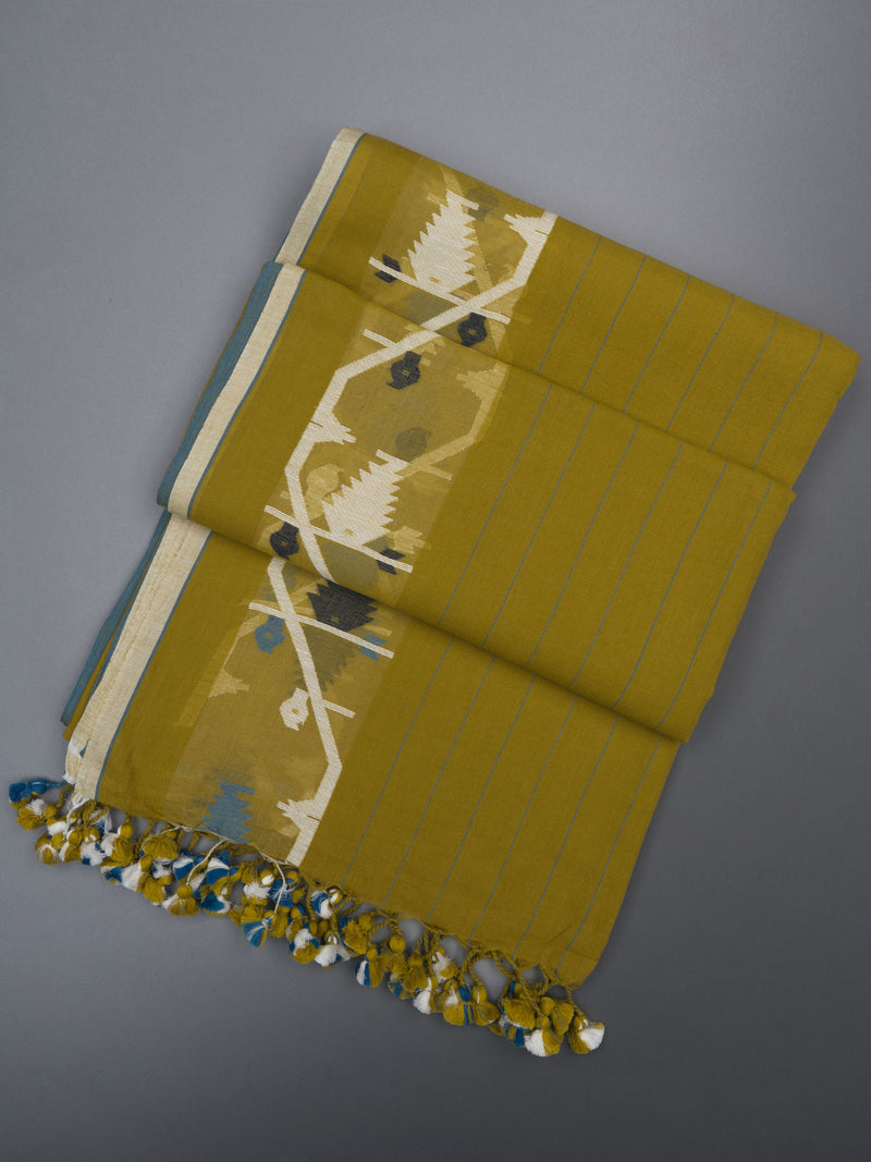 Marigold Exclusive Handwoven Jamdani Saree