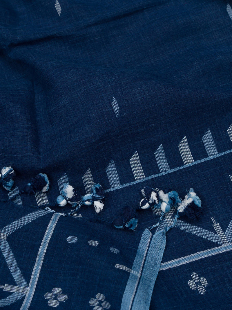 Natural Indigo Exclusive Jamdani Saree