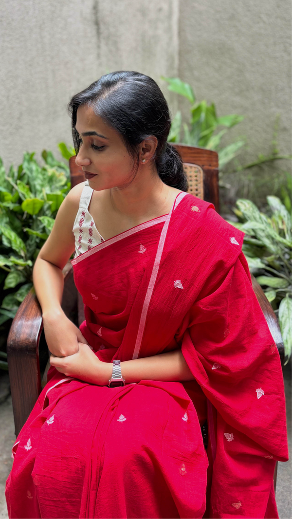 traditional heritage jamdani weave fabric