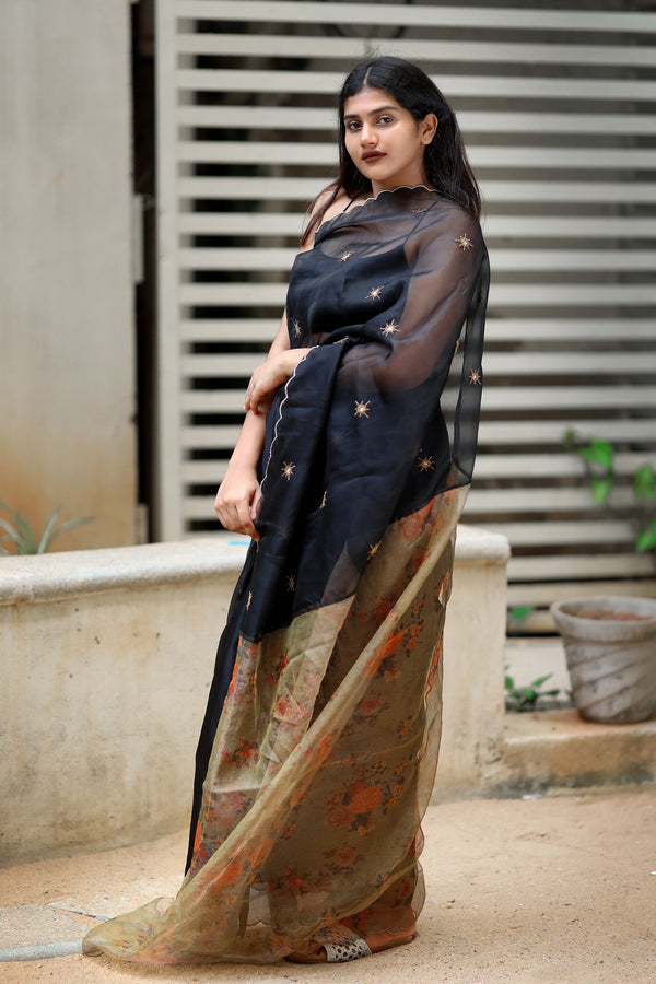 Fireworks - Pure Organza Silk Saree