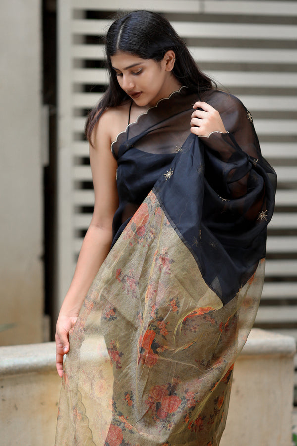 Fireworks - Pure Organza Silk Saree