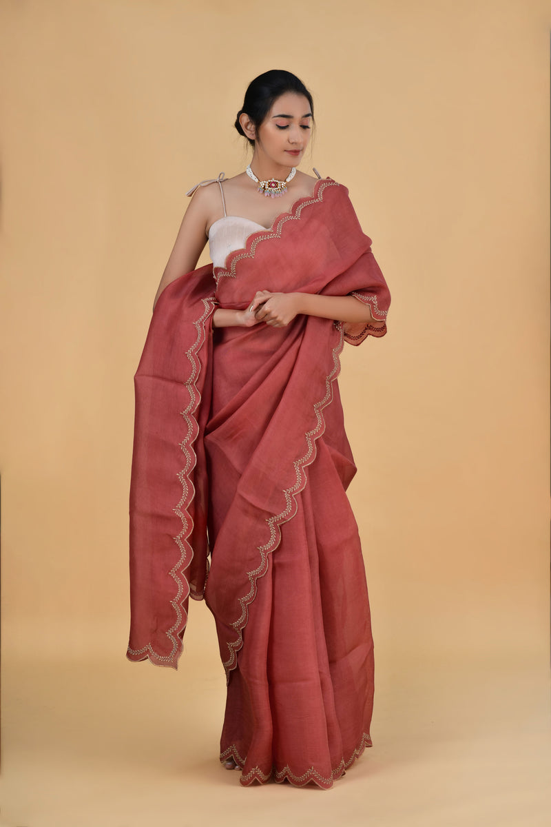 Amber - Pure Organza Silk Saree