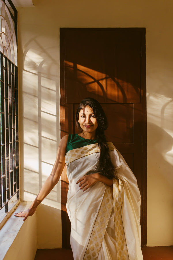 Golden Hour Chanderi Silk Saree for women