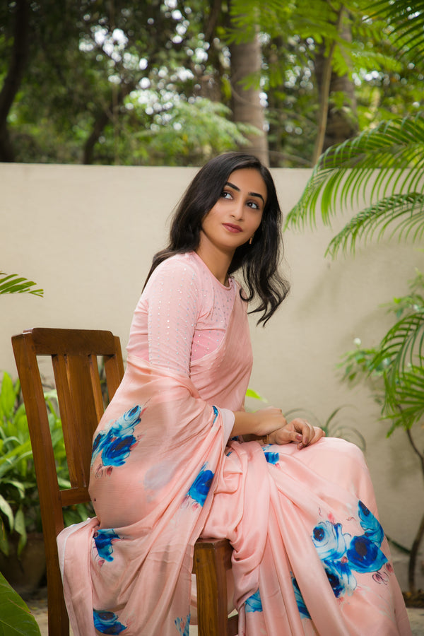 pure silk Chiffon saree