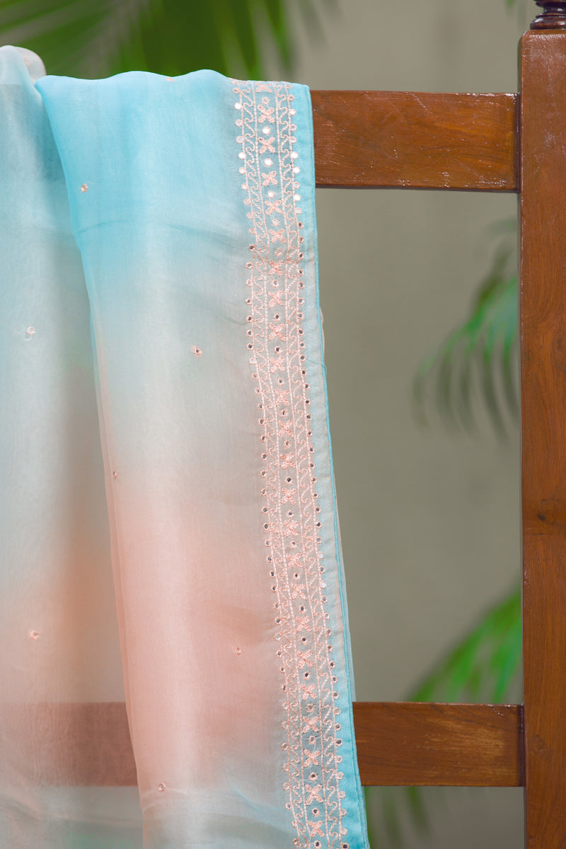Premium Stardust Organza Silk Saree with Fine Threadwork